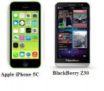 Which one is more powerful: Apple iPhone 5C VS BlackBerry Z30